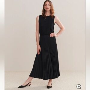 Black Accordion Pleated skirt